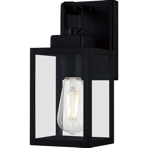 quoizel breitling 1-light 10.75-in h matte black outdoor wall light|Quoizel Breitling light sensor.